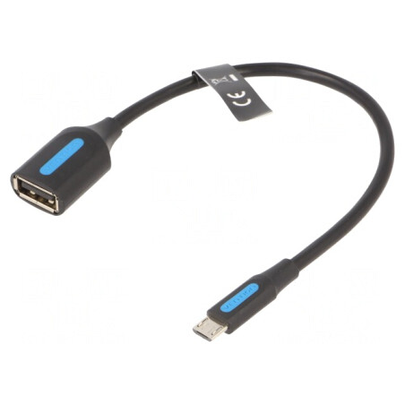 Cablu USB 2.0 A la Micro B, 0.15m | Electronic-mag.ro | Componente Electronice