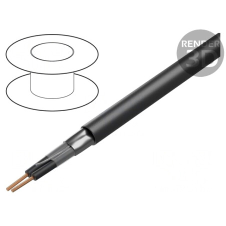 Cablu ecranat BiT 500 2x1,5mm2 Negru | Electronic-mag.ro | Componente Electronice