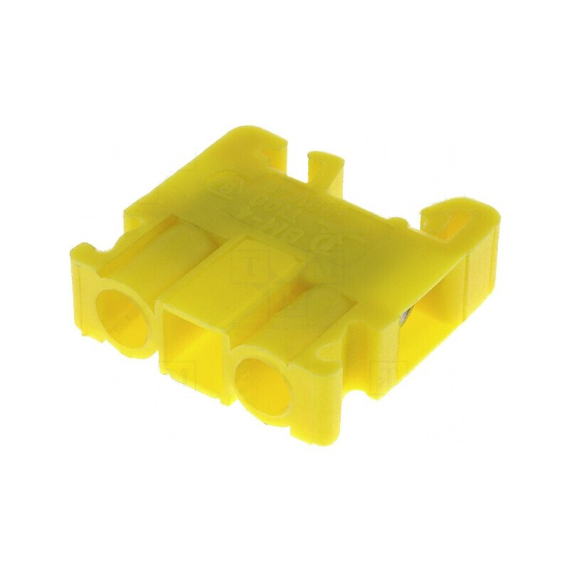 Terminal Îmbinare Șine 0,75-4mm2 1 Pista 2 Borne Galben TS15 | Electronic-mag.ro | Componente Electronice