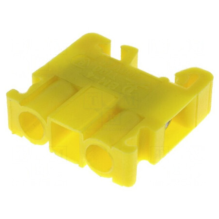 Terminal Îmbinare Șine 0,75-4mm2 1 Pista 2 Borne Galben TS15 | Electronic-mag.ro | Componente Electronice