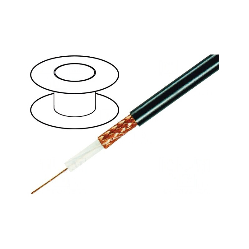 Cablu coaxial RG59 PVC negru 100m | Electronic-mag.ro | Componente Electronice