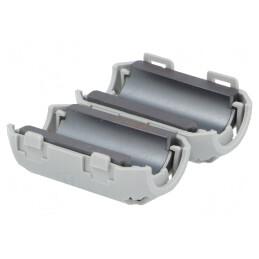 Ferită pe cablu rotund gri 36mm 29mm 13mm | Electronic-mag.ro | Componente Electronice