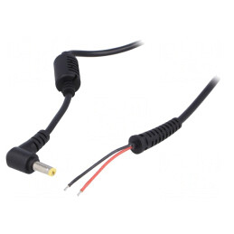 Cablu 2x0,5mm2 DC 5,5/1,7 Mufă Unghi Negru 1,2m | Electronic-mag.ro | Componente Electronice