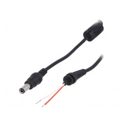 Cablu DC 6,3/3,0 Negru 1,2m | Electronic-mag.ro | Componente Electronice