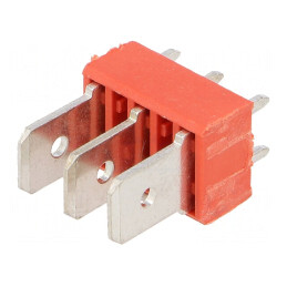 Terminal: conector spadă; 6,4mm; 0,8mm; THT; alamă; cositorit; 500V