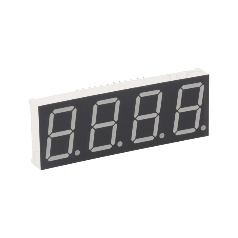 Afişaj LED 7 Segmente 20,4mm 4 Digiti Galben-Verde | Electronic-mag.ro | Componente Electronice