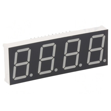 Afişaj LED 7 Segmente 20,4mm 4 Digiti Galben-Verde | Electronic-mag.ro | Componente Electronice