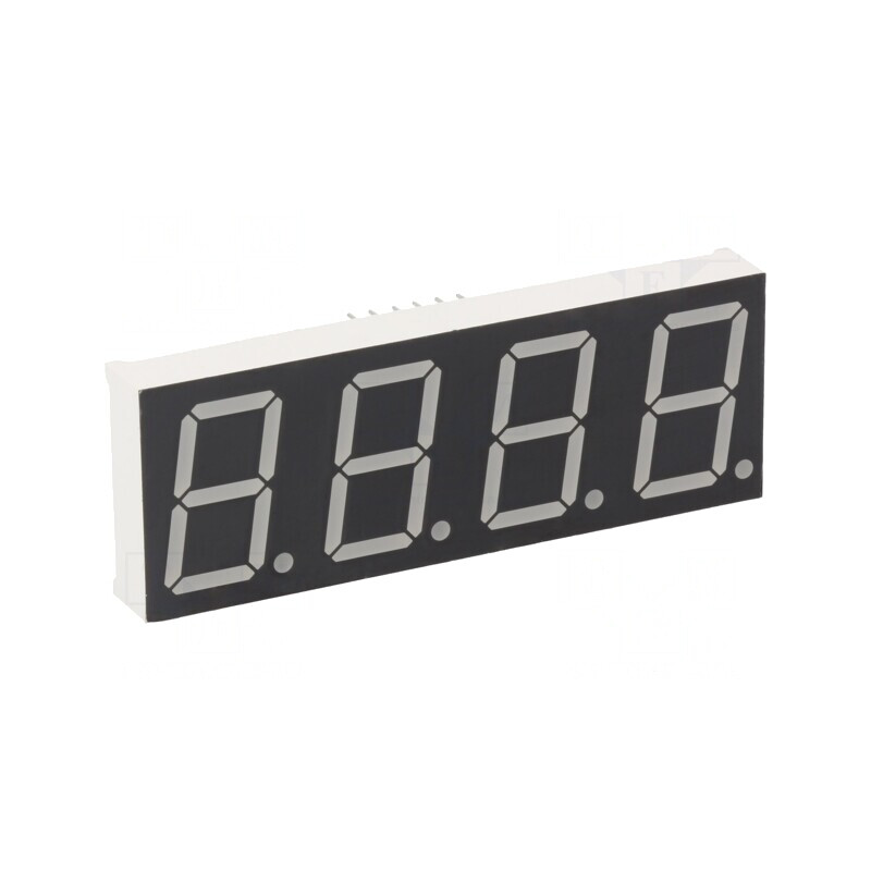 Afişaj LED 7 Segmente 20,4mm 4 Digite Galben-Verde | Electronic-mag.ro | Componente Electronice