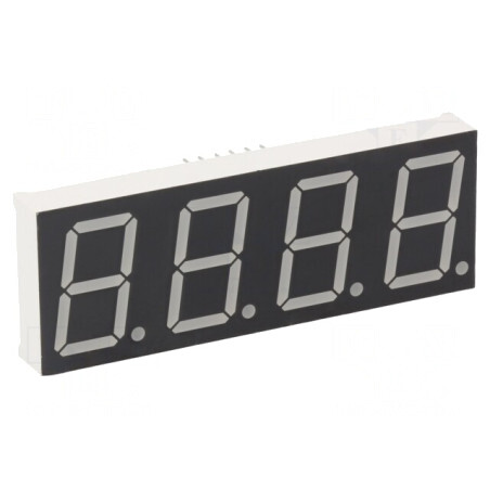 Afişaj LED 7 Segmente 20,4mm 4 Digite Galben-Verde | Electronic-mag.ro | Componente Electronice