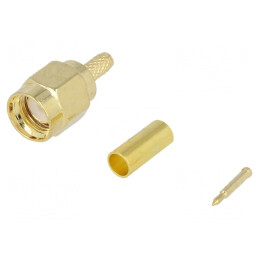 Conector SMA Tată Drept RG174 Aurit