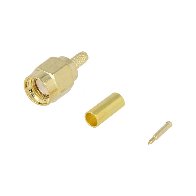 Conector SMA Tată Drept RG174 Aurit | Electronic-mag.ro | Componente Electronice