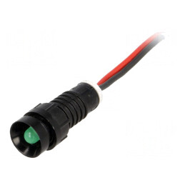 Lampa de Control LED Verde 220VDC Ø11mm IP40 | Electronic-mag.ro | Componente Electronice