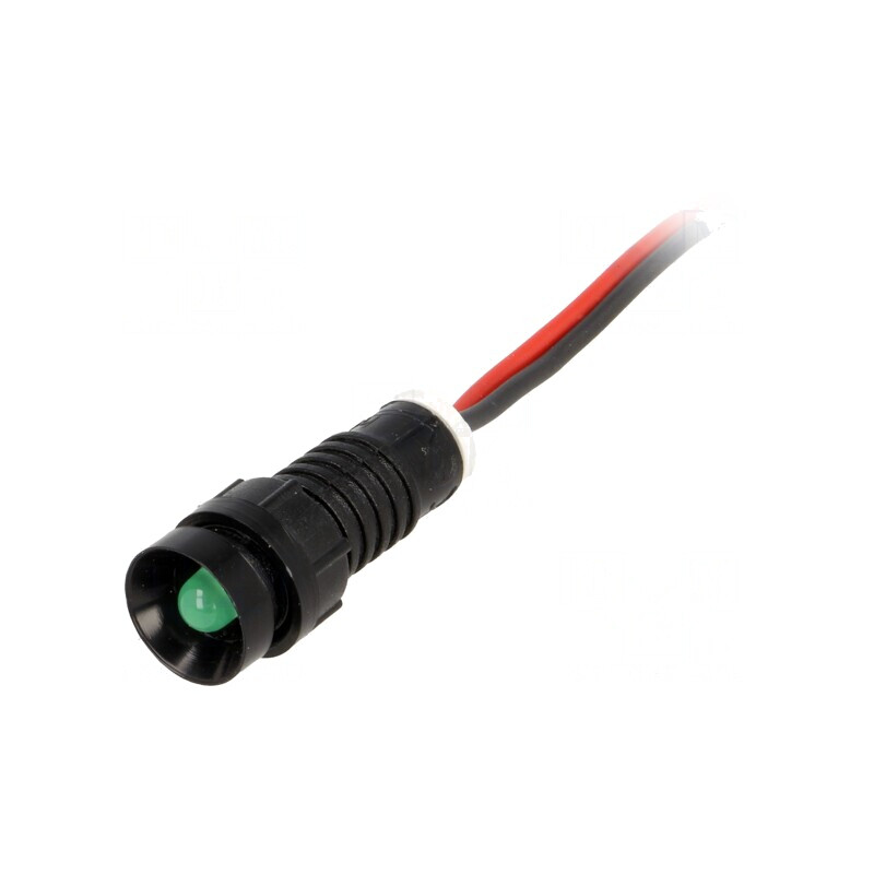 Lampa de Control LED Verde 220VDC Ø11mm IP40 | Electronic-mag.ro | Componente Electronice