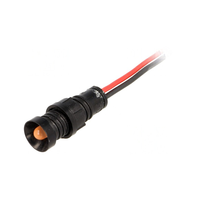 Lampă LED de Control Portocalie 220V Ø11mm IP40 | Electronic-mag.ro | Componente Electronice