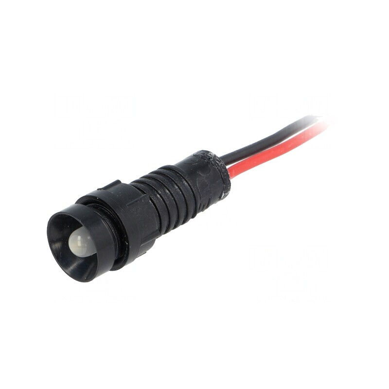 Lampă LED control albă 220VDC Ø11mm IP40 | Electronic-mag.ro | Componente Electronice