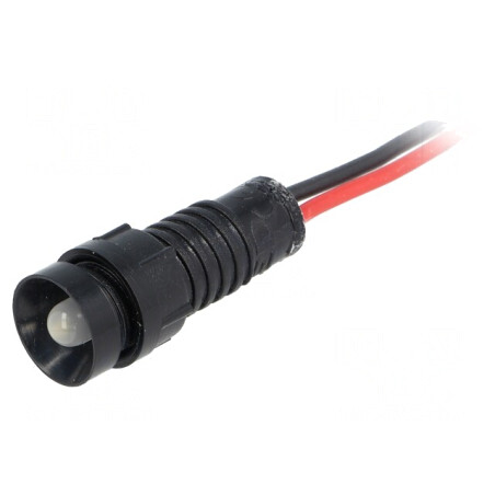 Lampă LED control albă 220VDC Ø11mm IP40 | Electronic-mag.ro | Componente Electronice