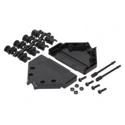 Carcasă pentru conectori D-Sub drept neecranaţi UNC 4-40 | Electronic-mag.ro | Componente Electronice