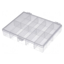 Container colectiv cu partiții din polipropilenă transparentă | Electronic-mag.ro | Componente Electronice