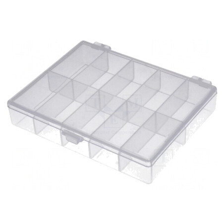 Container colectiv cu partiții din polipropilenă transparentă | Electronic-mag.ro | Componente Electronice