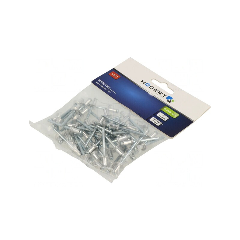 Diblu Aluminiu 4.8mm x 8mm - Set 50 Buc. | Electronic-mag.ro | Componente Electronice