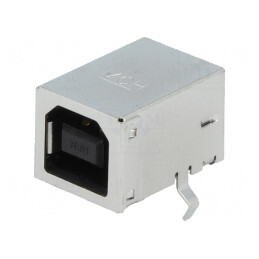Soclu USB B PCB THT 4 pini 90° ecranat aurit | Electronic-mag.ro | Componente Electronice