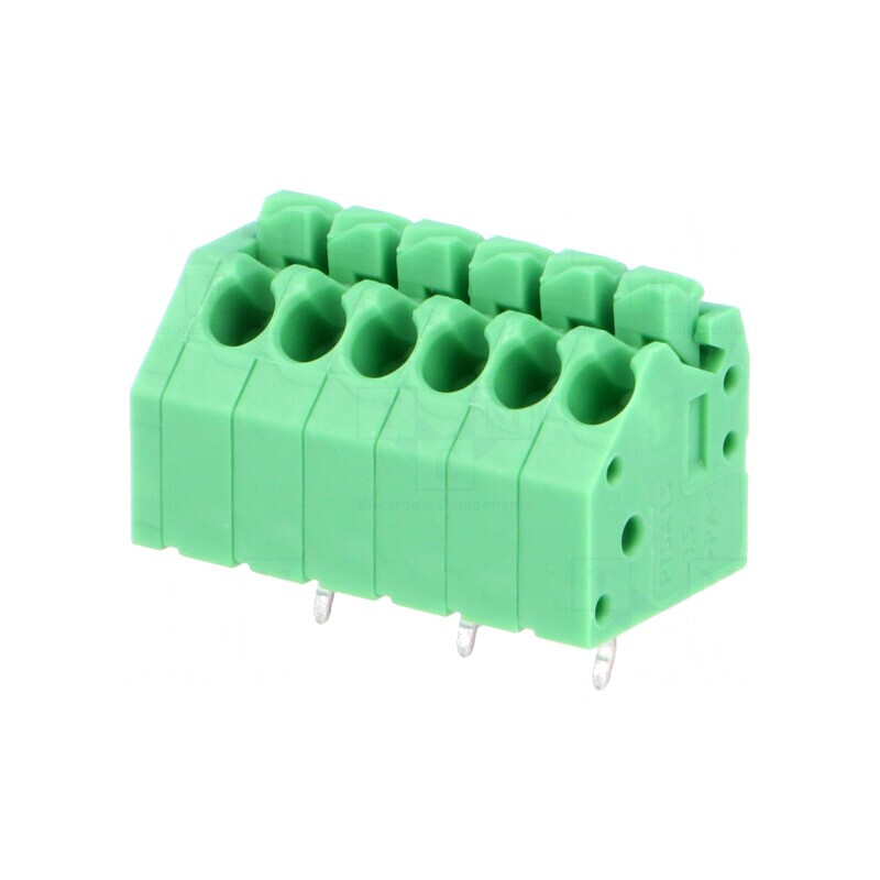 Regletă de conexiuni PCB 45° 3,5mm 6 piste 8A | Electronic-mag.ro | Componente Electronice Regletă de conexiuni PCB 45° 3,5mm 6 piste 8A | Electronic-mag.ro | Componente Electronice