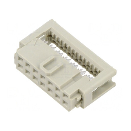 Mufă IDC Mamă 14 pini pentru Cablu-Bandă 1.27mm 2.54mm | Electronic-mag.ro | Componente Electronice