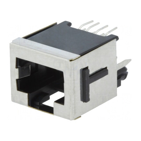 'Conector Modular Jack 8/8 ecranat' | Electronic-mag.ro | Componente Electronice