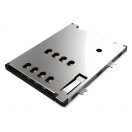 Conector Mini SIM Push-Push SMT Aurit | Electronic-mag.ro | Componente Electronice