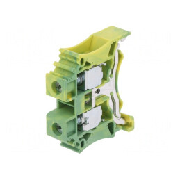 Conector Îmbinare Șine 0,5-10mm2 1 Piste 2 Borne Galben-Verde | Electronic-mag.ro | Componente Electronice