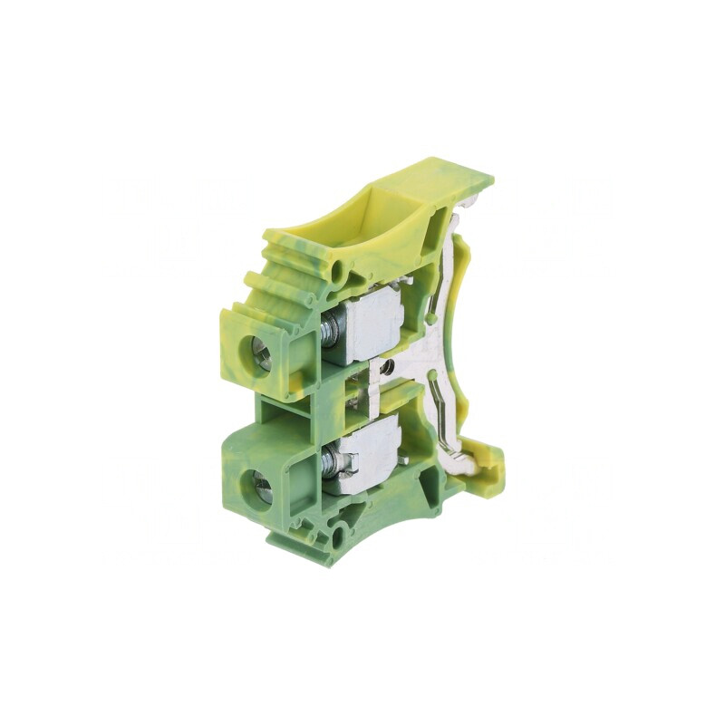 Conector Îmbinare Șine 0,5-10mm2 1 Piste 2 Borne Galben-Verde | Electronic-mag.ro | Componente Electronice