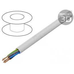 Cablu Electric YDY 5G1mm2 PVC Alb 100m | Electronic-mag.ro | Componente Electronice