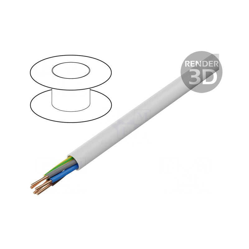 Cablu Electric YDY 5G1mm2 PVC Alb 100m | Electronic-mag.ro | Componente Electronice Cablu Electric YDY 5G1mm2 PVC Alb 100m | Electronic-mag.ro | Componente Electronice