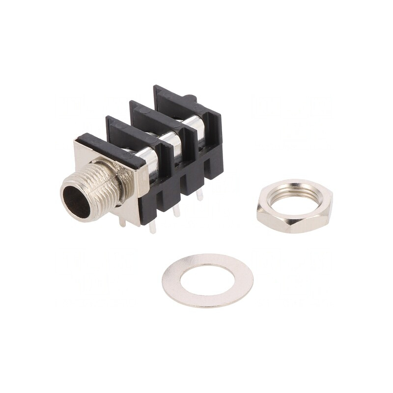 Soclu Jack 6.3mm THT 90° 3 Piste | Electronic-mag.ro | Componente Electronice