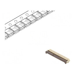 Conector FFC/FPC 40 PIN Orizontal ZIF | Electronic-mag.ro | Componente Electronice