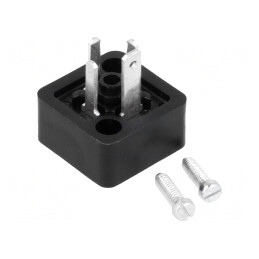 Conector cu Valvă Soclu Format C 8mm 4 PIN Drept 6A | Electronic-mag.ro | Componente Electronice