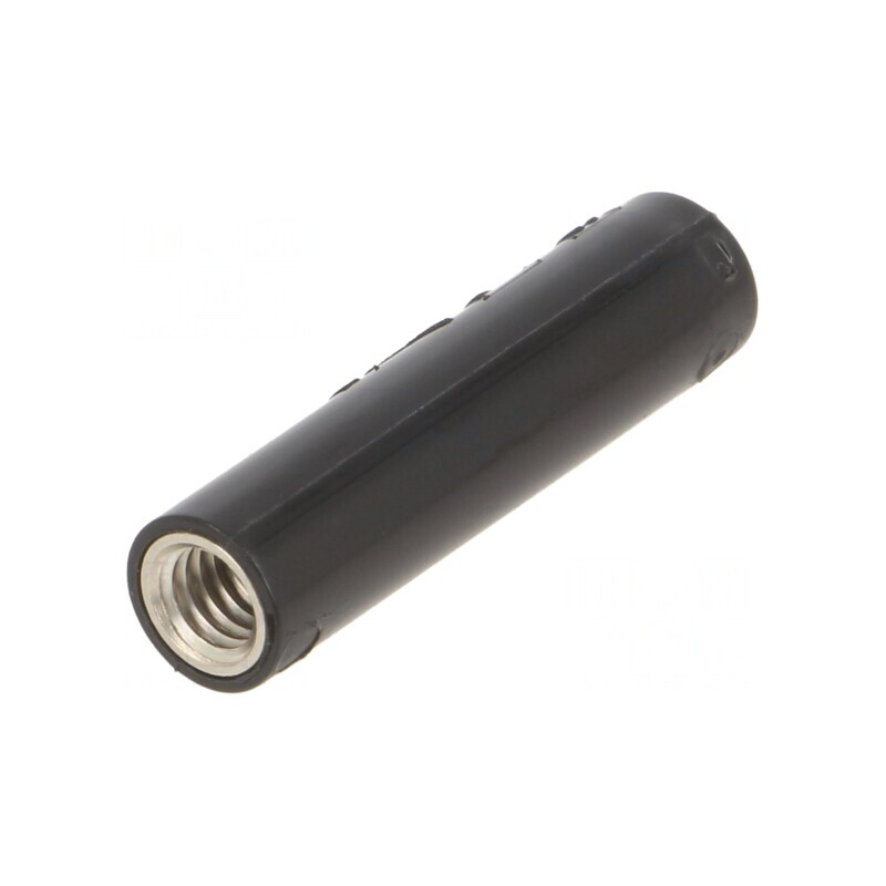 Soclu Banană 4mm 32A Negru Nichelat Izolat | Electronic-mag.ro | Componente Electronice