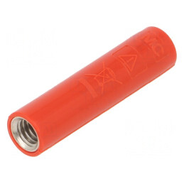 Soclu Banană 4mm Roșu Nichelat 32A Cu Izolație | Electronic-mag.ro | Componente Electronice