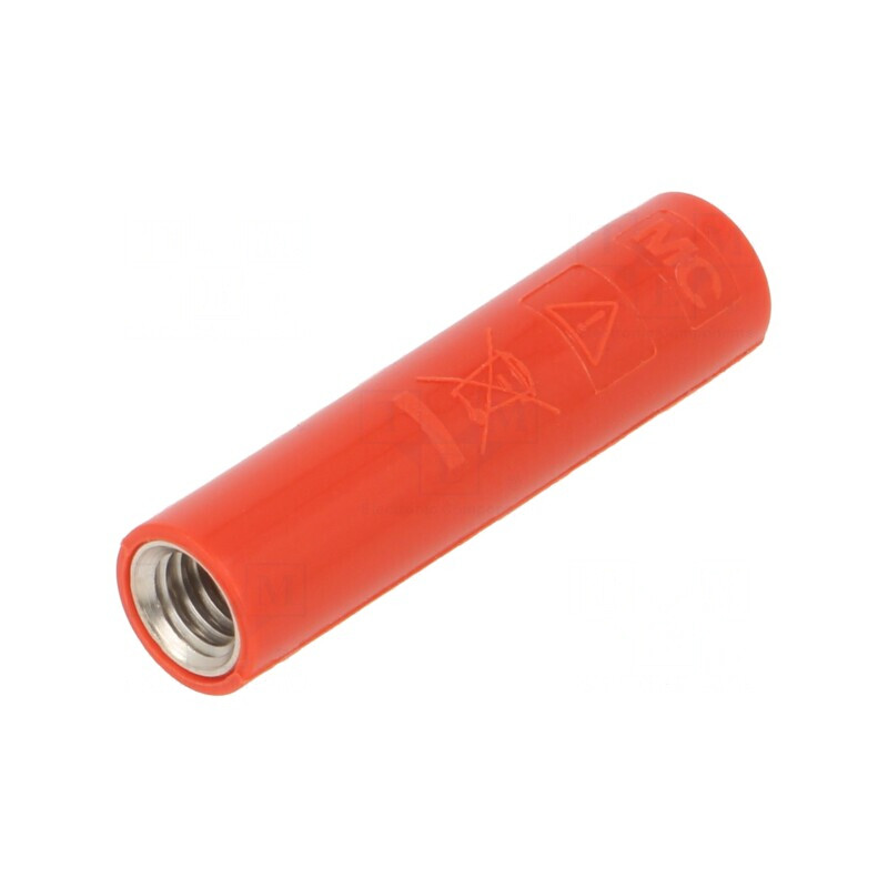 Soclu Banană 4mm Roșu Nichelat 32A Cu Izolație | Electronic-mag.ro | Componente Electronice
