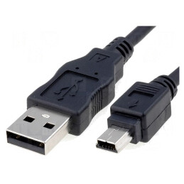 Cablu USB 2.0 USB A la USB B Mini 1.5m Negru pentru Canon | Electronic-mag.ro | Componente Electronice