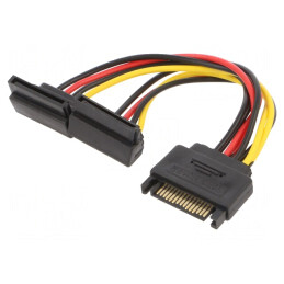 Cablu SATA 15pin Tată-Mamă Unghi Dual 0,15m | Electronic-mag.ro | Componente Electronice