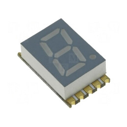 Afișaj LED 7 Segmente 5.08mm Roșu 1 Caracter 8-30mcd | Electronic-mag.ro | Componente Electronice