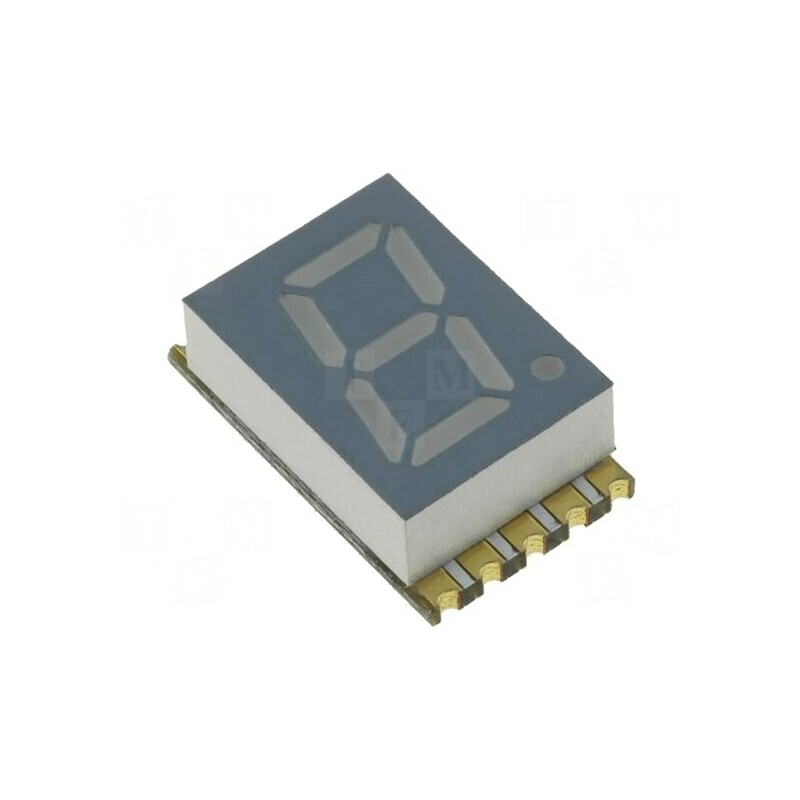 Afișaj LED 7 Segmente 5.08mm Roșu 1 Caracter 8-30mcd | Electronic-mag.ro | Componente Electronice