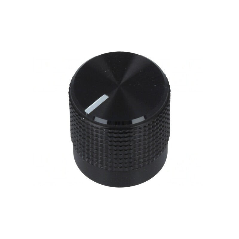 Buton rotativ negru cu indicator 15mm 6mm | Electronic-mag.ro | Componente Electronice