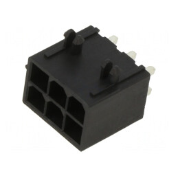 Soclu cablu-placă Mini-Fit Jr 4,2mm 6 pini 13A drept | Electronic-mag.ro | Componente Electronice