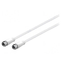 Cablu Coaxial 75Ω 1,5m Mufe F PVC Alb | Electronic-mag.ro | Componente Electronice