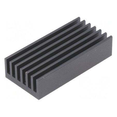 Radiator Extrudat Negru cu Aripioare 50mm x 24,2mm 9,5K/W | Electronic-mag.ro | Componente Electronice