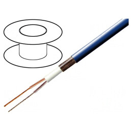 Cablu Microfon Albastru OFC 2x0.35mm2 | Electronic-mag.ro | Componente Electronice