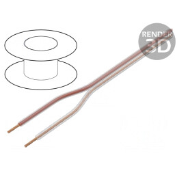 Cablu Difuzor 2x2mm² Transparent PVC | Electronic-mag.ro | Componente Electronice