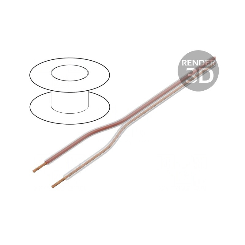 Cablu Difuzor 2x2mm² Transparent PVC | Electronic-mag.ro | Componente Electronice
